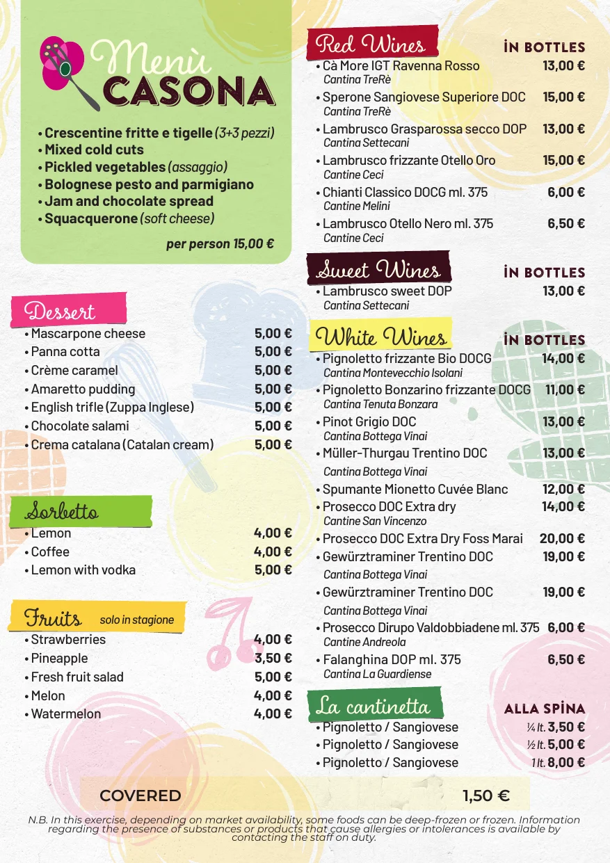 Menu page 3
